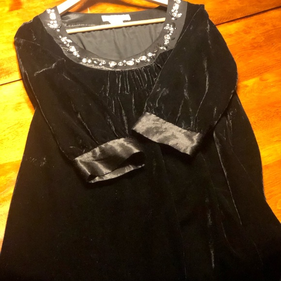 Michael Kors Medium mini dress in beautiful velvet with embellished collar - Picture 3 of 4